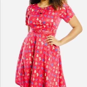 Lindy Bop 'Clarissa' Teddy Bear Print Tea Dress 6